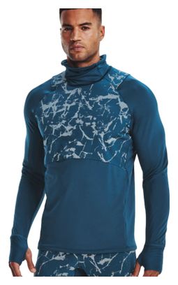 Under Armour OutRun the Cold Funnel Thermo Top Blau Herren
