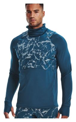 Camiseta térmica Under Armour OutRun the Cold Funnel Blue para hombre