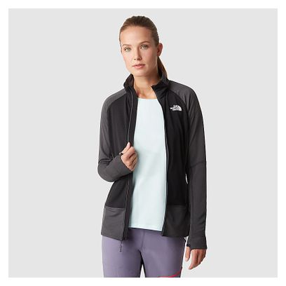 The North Face Women's Bolt Polartec Long Sleeve Jacket Grey/Black