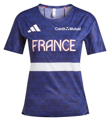 Camiseta de manga corta adidas Performance Adizero Team Francia Azul Mujer