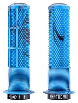 Paire de Grips DMR Deathgrip2 Flange Grips Marbre Bleu