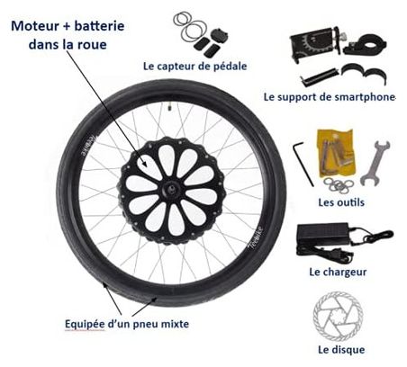 Roue electrique Teebike 28 pouces Electrifier votre velo en 5 minutes Alltricks