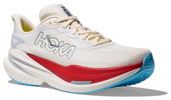 Hoka Mach X 3 hardloopschoenen wit/rood voor heren