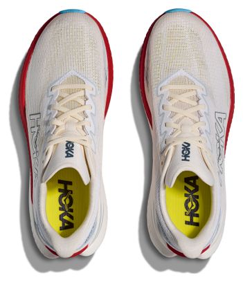 Hoka Mach X 3 hardloopschoenen wit/rood voor heren