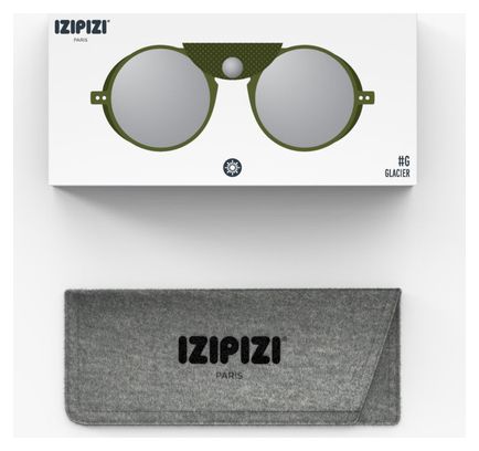 Occhiali Izipizi Glacier Khaki/Lenti a specchio argento