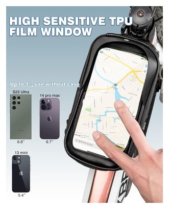 Sacoche de vélo étanche pour téléphone  moins de 7 pouces