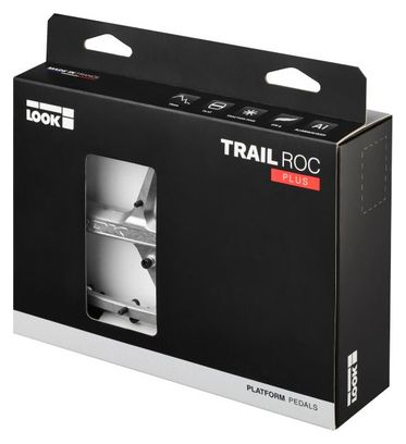 Set platte pedalen Look Trail Roc+ Zilver