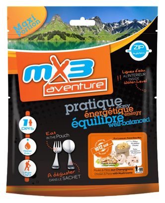 Gefriergetrocknete Mahlzeit MX3 Abenteuer Huhn / Nudeln mit Pilzen 200g