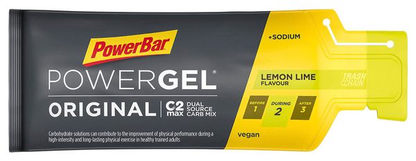 Pak van 4 PowerBar PowerGel Original Energy Gels (3+1) Red Fruit / Lemon / Strawberry-Banana / Apple 4x41g