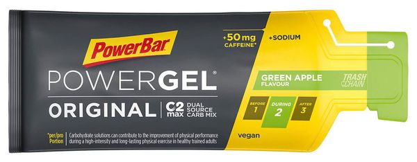 4er-Pack Energie-Gels (3+1) PowerBar PowerGel Original Rote Früchte / Zitrone / Erdbeer-Banane / Apfel 4x41g