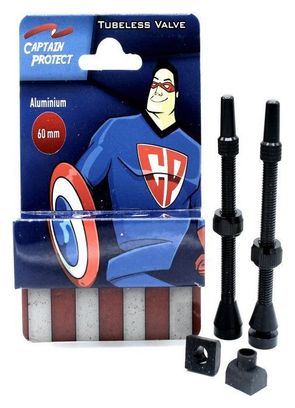 CAPTAIN PROTECT - Paire de valves Alu. 60 Mm - Noir