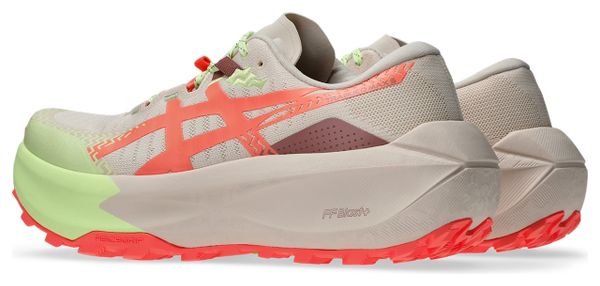 Asics Trabuco Max 5 Trail-Laufschuhe für Damen, rosa/grün