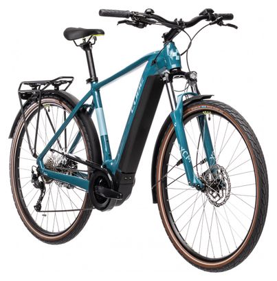 Cube Touring Hybrid One 625 Electric City Bike Shimano Alivio 9S 625 Wh 700 mm Teal Blue 2021