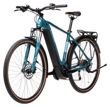 Cube Touring Hybrid One 625 Electric City Bike Shimano Alivio 9S 625 Wh 700 mm Teal Blue 2021