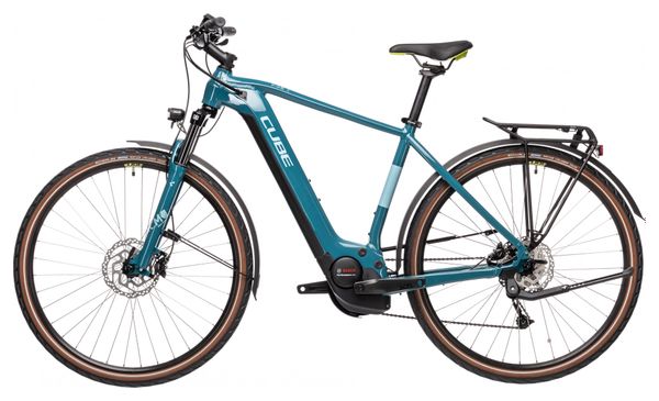 Cube Touring Hybrid One 625 Electric City Bike Shimano Alivio 9S 625 Wh 700 mm Teal Blue 2021