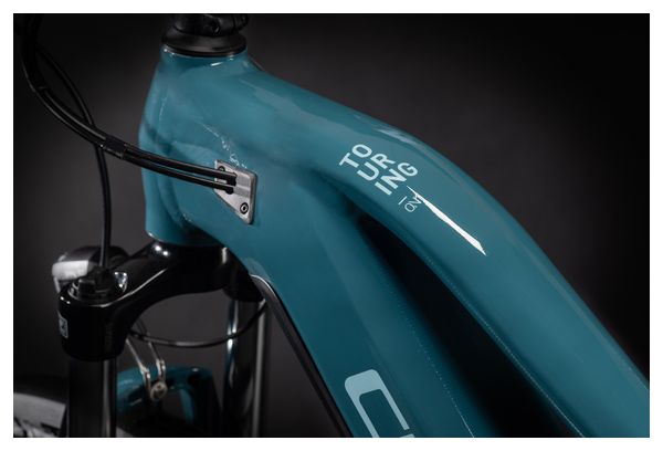 Cube Touring Hybrid One 625 Electric City Bike Shimano Alivio 9S 625 Wh 700 mm Teal Blue 2021