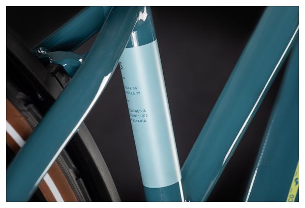 Cube Touring Hybrid One 625 Electric City Bike Shimano Alivio 9S 625 Wh 700 mm Teal Blue 2021