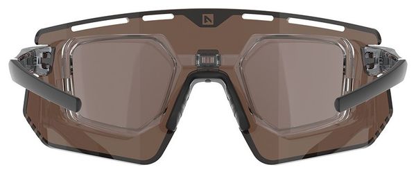 Lunettes AZR Flash RX Crystal Noir verni/Ecran hydrophobe vert