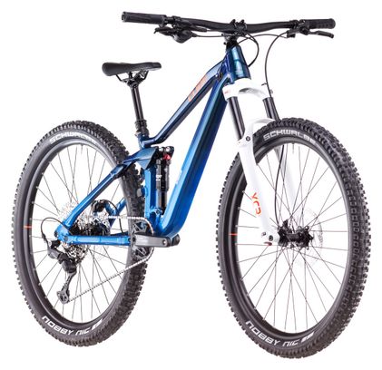 Cube Stereo One22 Rookie Bambini Sospensione Completa MTB Shimano Cues 11S 27,5'' Actionteam Blu 2025