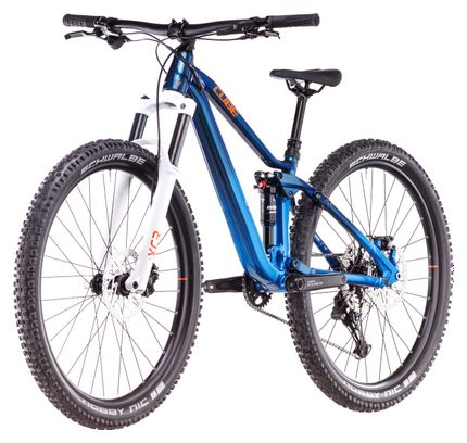 Cube Stereo One22 Rookie Bambini Sospensione Completa MTB Shimano Cues 11S 27,5'' Actionteam Blu 2025
