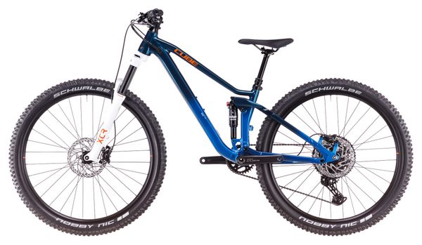 Cube Stereo One22 Rookie Bambini Sospensione Completa MTB Shimano Cues 11S 27,5'' Actionteam Blu 2025