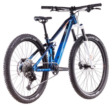 Cube Stereo One22 Rookie Bambini Sospensione Completa MTB Shimano Cues 11S 27,5'' Actionteam Blu 2025