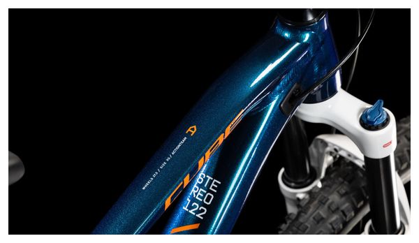 Cube Stereo One22 Rookie Bambini Sospensione Completa MTB Shimano Cues 11S 27,5'' Actionteam Blu 2025