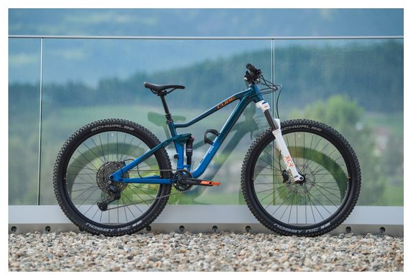 Cube Stereo One22 Rookie Bambini Sospensione Completa MTB Shimano Cues 11S 27,5'' Actionteam Blu 2025