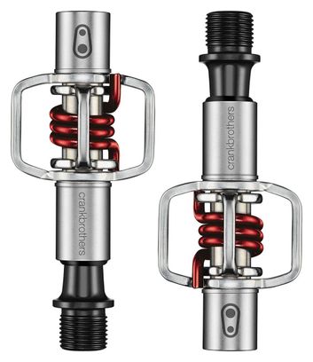 CRANKBROTHERS Pedalpaar EGG BEATER 1 Silber/Rot