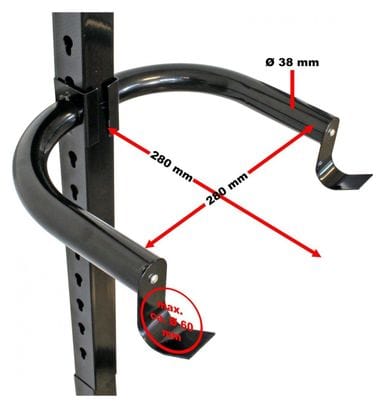 Béquille pour 2 vélos 90 kg bicyclette support système suspension accrochage