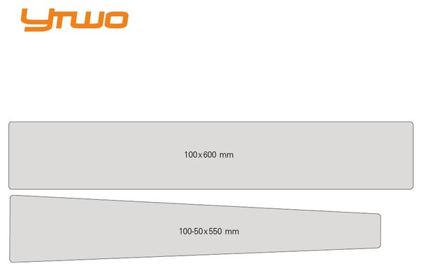 Kit de Protections YTWO Top Tube/Tube Diagonale (2 pieces) 0.30mm Mat