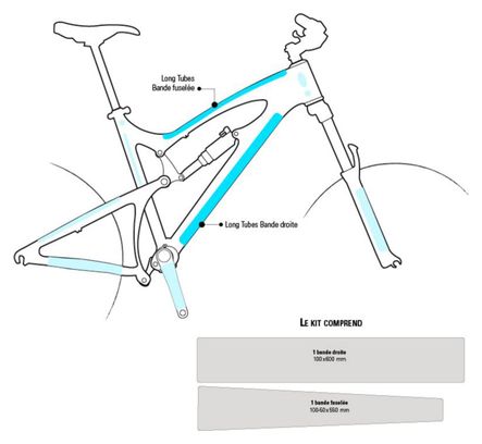  Kit Top Tube YTWO (2 pcs) 0.30mm Matte