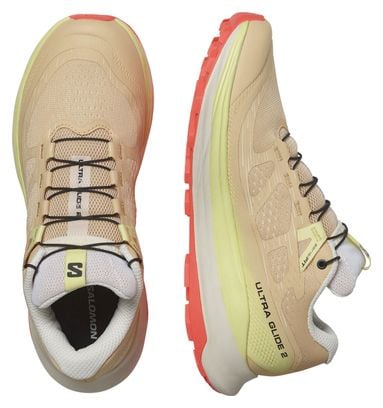Zapatillas de trail para mujer Salomon Ultra Glide 2 Beige/Amarillo