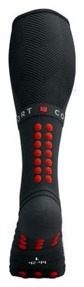 Chaussettes Compressport Full Socks Winter Run Noir/Rouge 