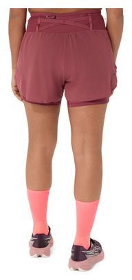 Pantalones cortos Asics Fujitrail Elite rojos para mujer
