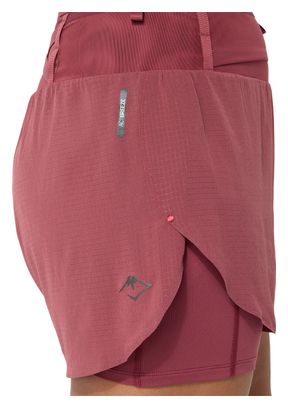 Pantalones cortos Asics Fujitrail Elite rojos para mujer