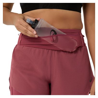 Pantalones cortos Asics Fujitrail Elite rojos para mujer