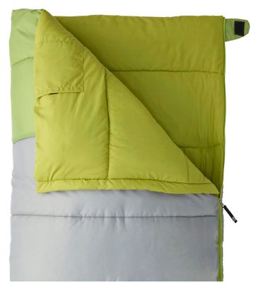 Sac de Couchage Loisir Carnac Gris et vert zip Gauche