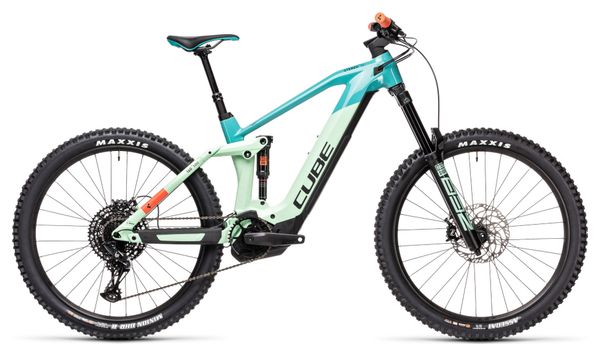 Cube Stereo Hybrid 160 HPC SL 625 Elektrische Vollfederung MTB Sram NX Eagle 12S 625 Wh 27,5'' Pacific Krickente 2021