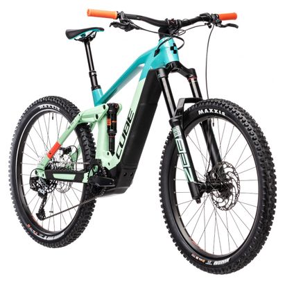 Cube Stereo Hybrid 160 HPC SL 625 Elektrische Vollfederung MTB Sram NX Eagle 12S 625 Wh 27,5'' Pacific Krickente 2021