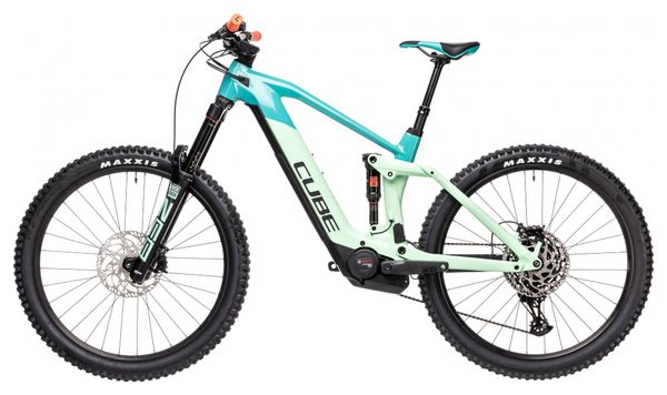 Cube Stereo Hybrid 160 HPC SL 625 Elektrische Vollfederung MTB Sram NX Eagle 12S 625 Wh 27,5'' Pacific Krickente 2021