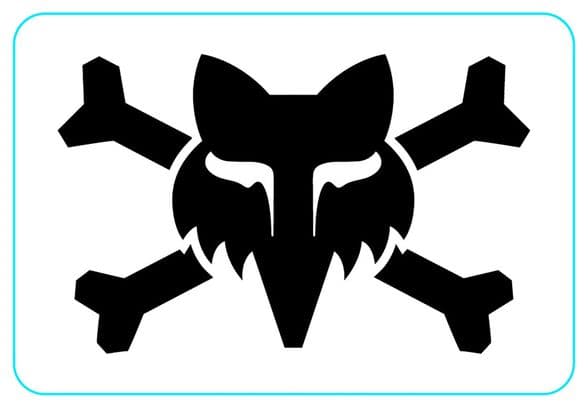 Fox Victory Logo Sticker 3'' White