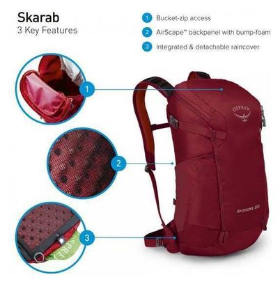 OSPREY Skarab 30 Backpack Red