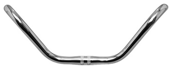 Cintre Vélo Ville Humpert - Acier Chromé - D25.4 L560mm - 24 Deg - NEUF