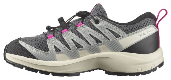 Salomon Xa Pro 3D V8 Children's Trail Running Shoes Grey/Pink