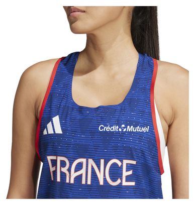 adidas Performance Adizero Team France Tank Top Blau Damen