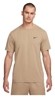 Heren Nike Dri-FIt UV Hyverse Beige Short Sleeve Jersey