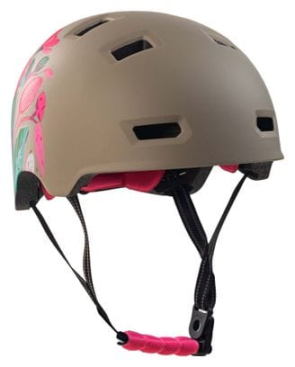 Casque vélo et skate | Fleur Grise M (54-57 cm) | Certifié EN1078