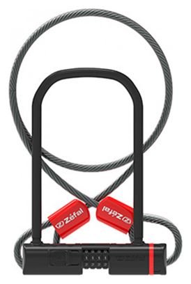ANTIVOL VELO U ZEFAL K-TRAZ U13 A COMBINAISON 115x230mm D 13mm CAVO AVEC 1,2M CLIP SUPPORTO AVEC - SOLD SECURE NIVEAU SILVER