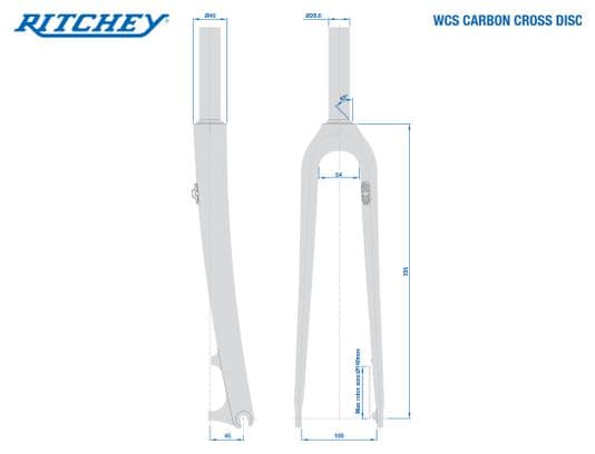 Fourche Ritchey WCS Carbon QR Cross Disc PM | 1-1/8''